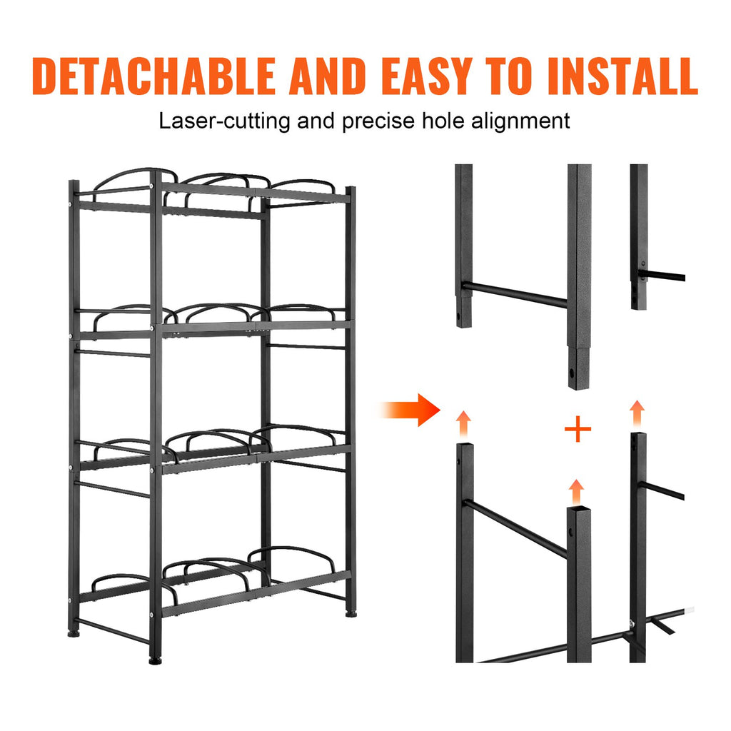 Vandens butelių stovas VEVOR 8 Water Bottle Rack-B, 4 aukštų