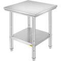 Nerūdijančio plieno darbo stalas VEVOR GZT60*60*80, 60x60x80 cm