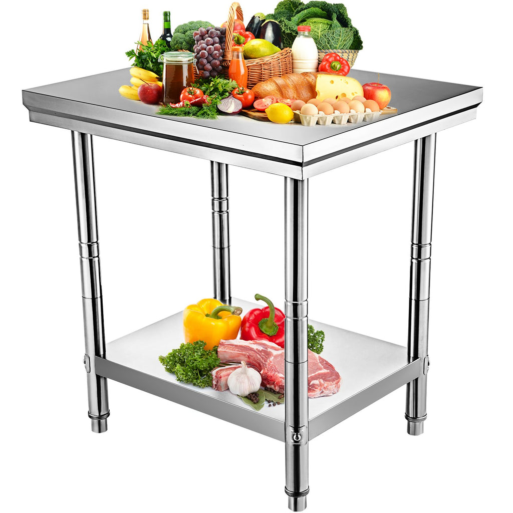 Nerūdijančio plieno paruošimo stalas VEVOR GZT76*60*80, 317 kg apkrova