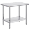 Nerūdijančio plieno paruošimo stalas VEVOR GZT90X60J, 900x600x800 mm