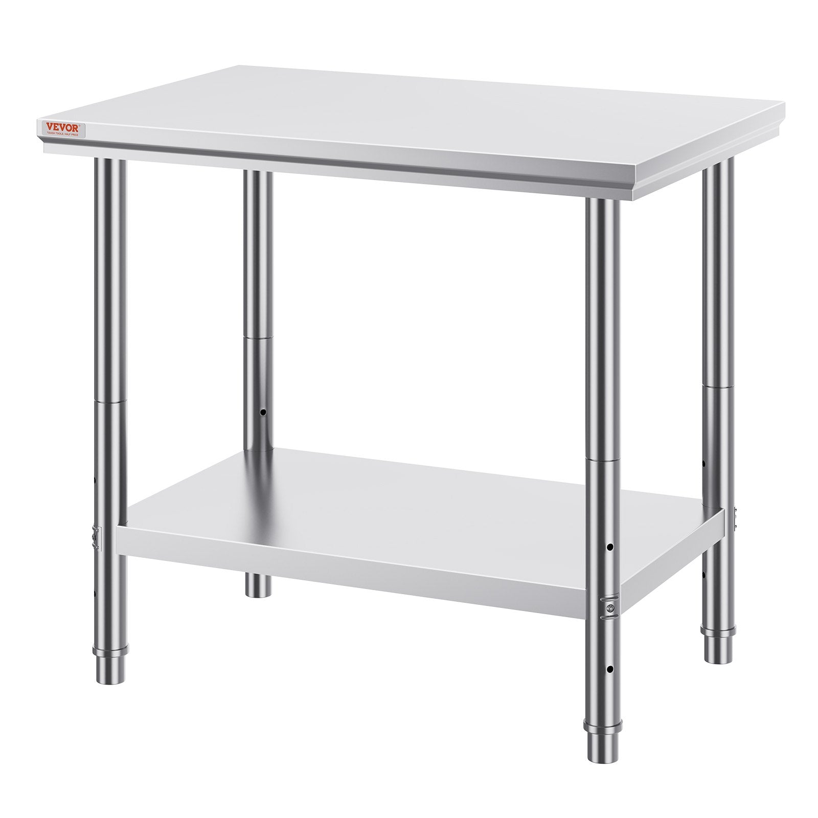 Nerūdijančio plieno paruošimo stalas VEVOR GZT90X60J, 900x600x800 mm