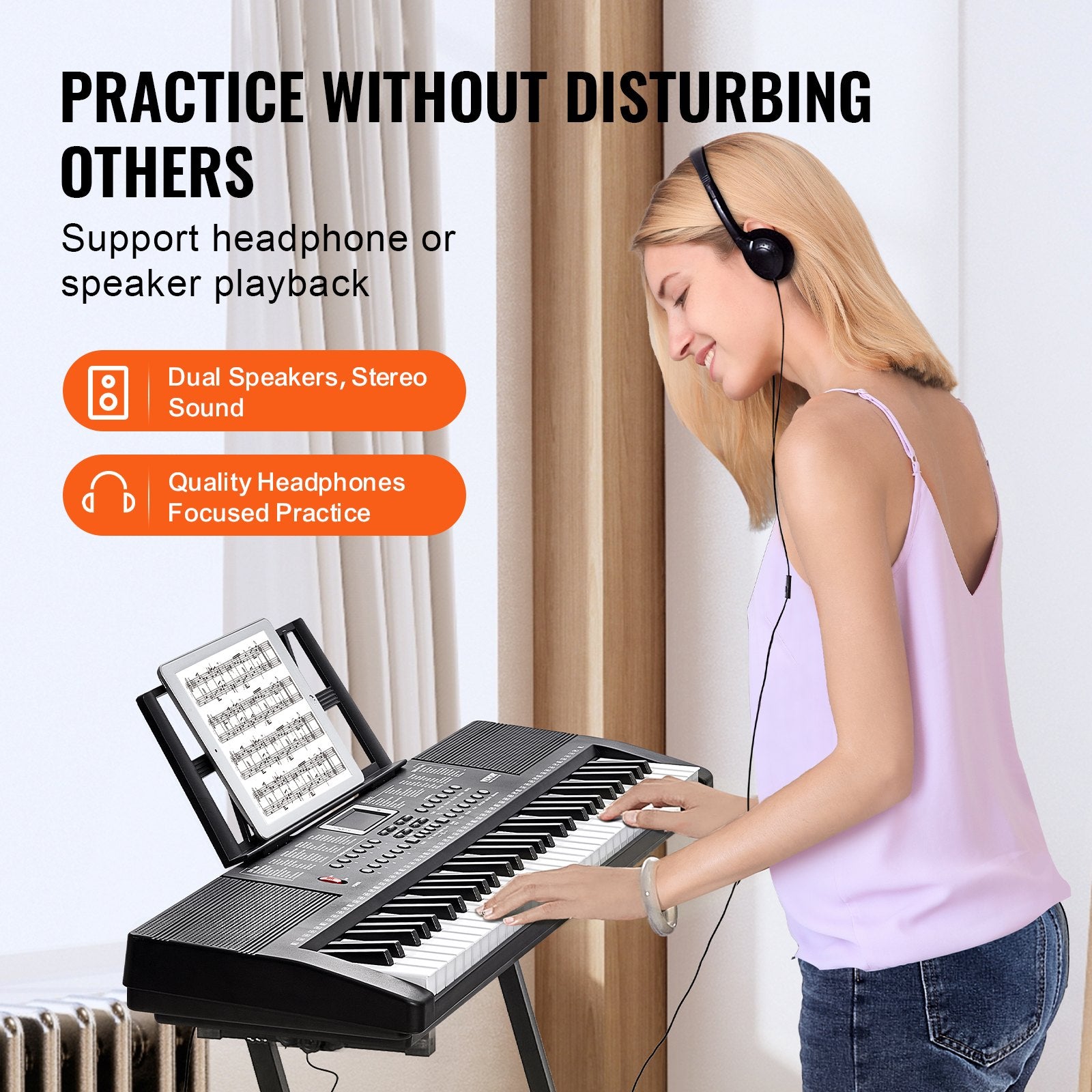 Skaitmeninis pianinas VEVOR BD-663, 61 klavišas