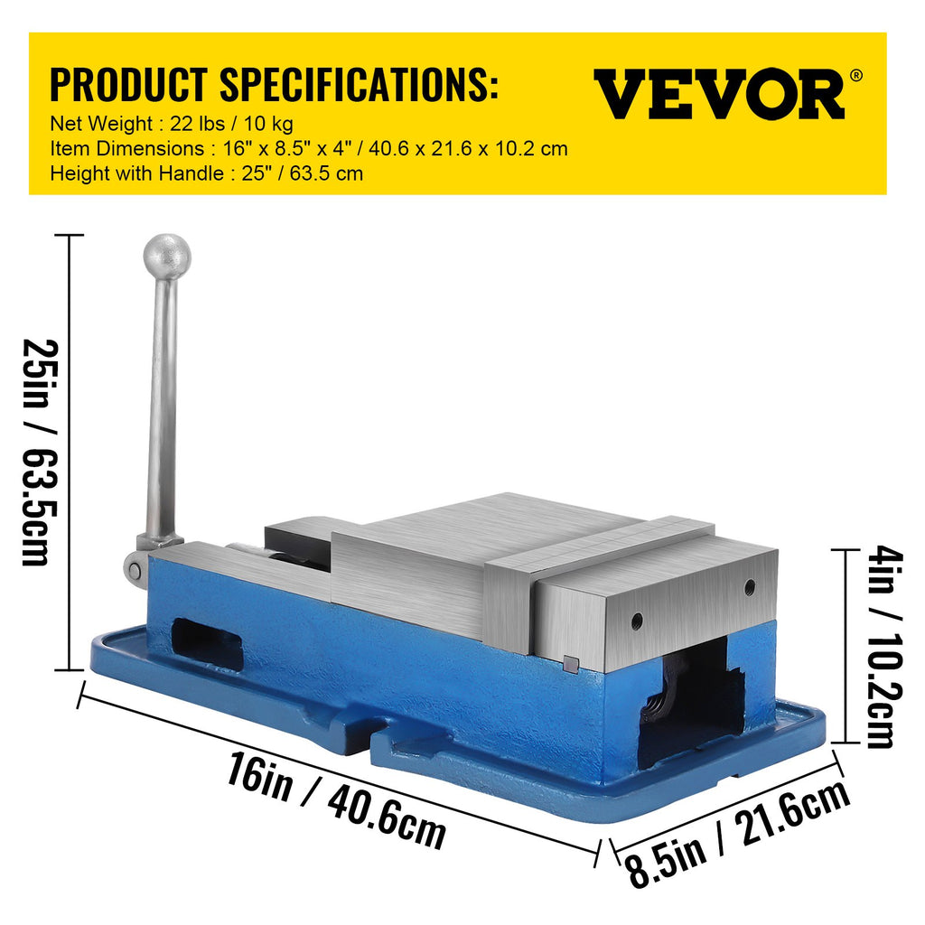 Precizinis staklių spaustuvas VEVOR 150 mm, 15,2 cm žiaunų plotis