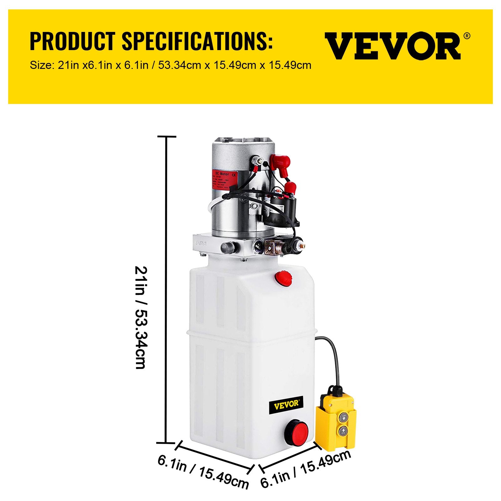 Hidraulinė stotelė VEVOR 6L, 12V DC