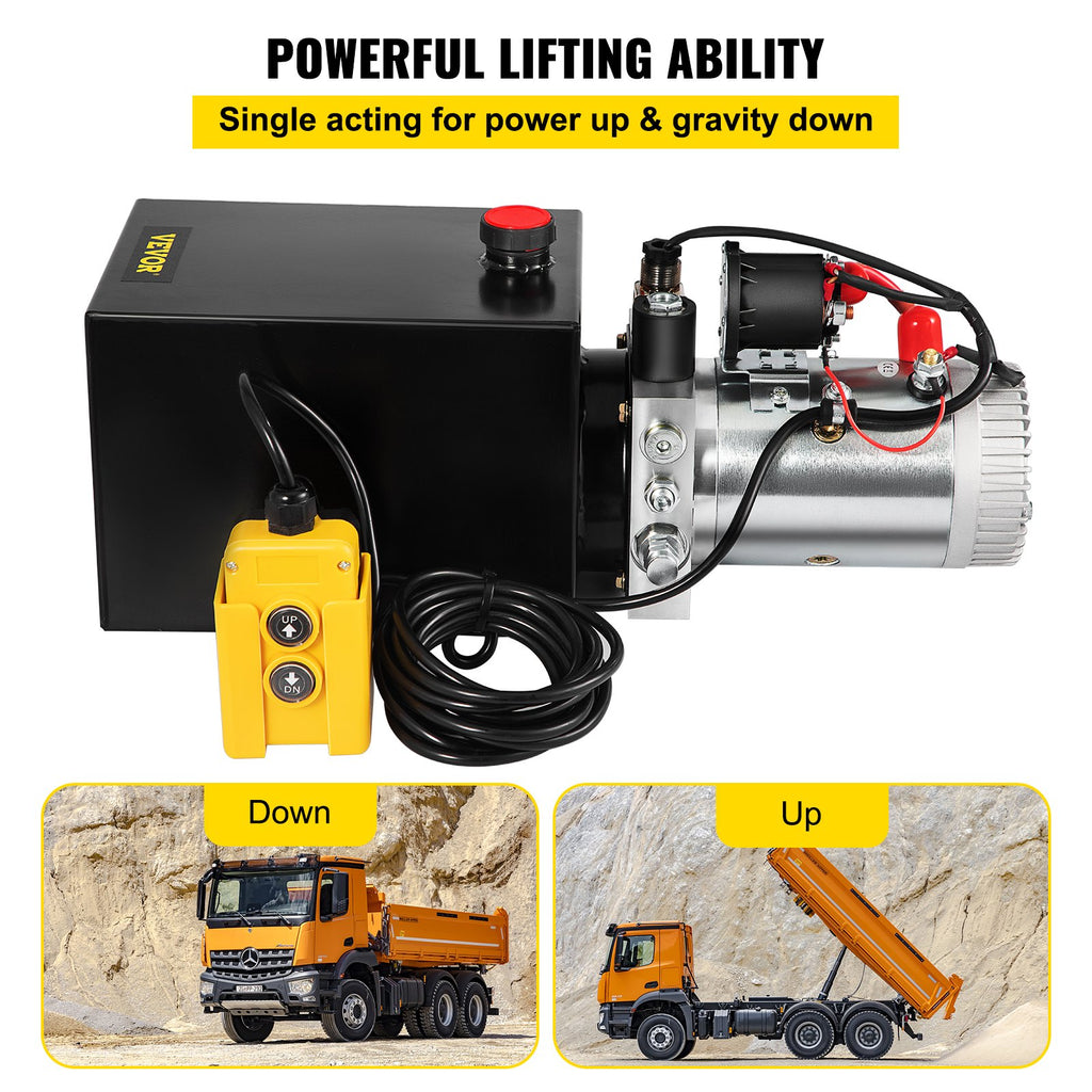 Hidraulinis siurblys VEVOR 6L, 12V DC, 3200 PSI