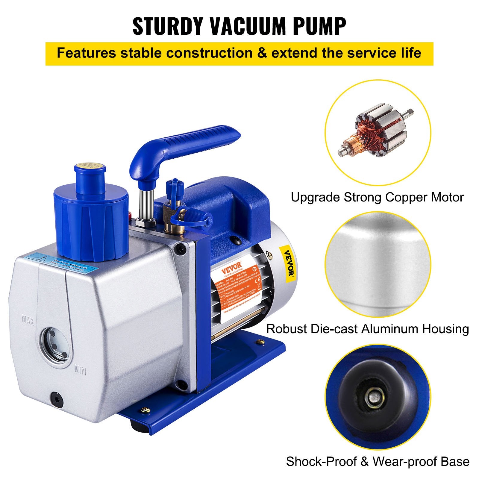 Vakuuminis siurblys VEVOR RS-3, 7 CFM