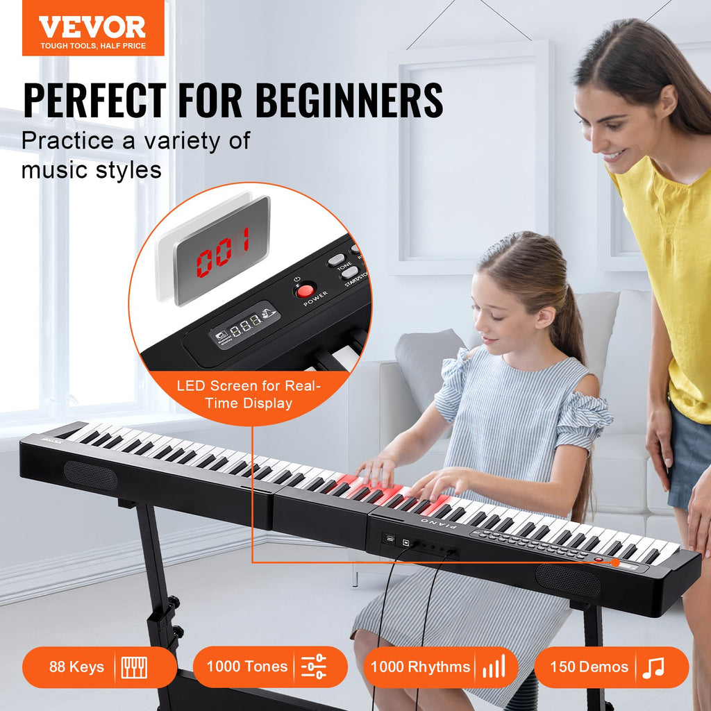 Skaitmeninis pianinas VEVOR BD-881D, 88 klavišai