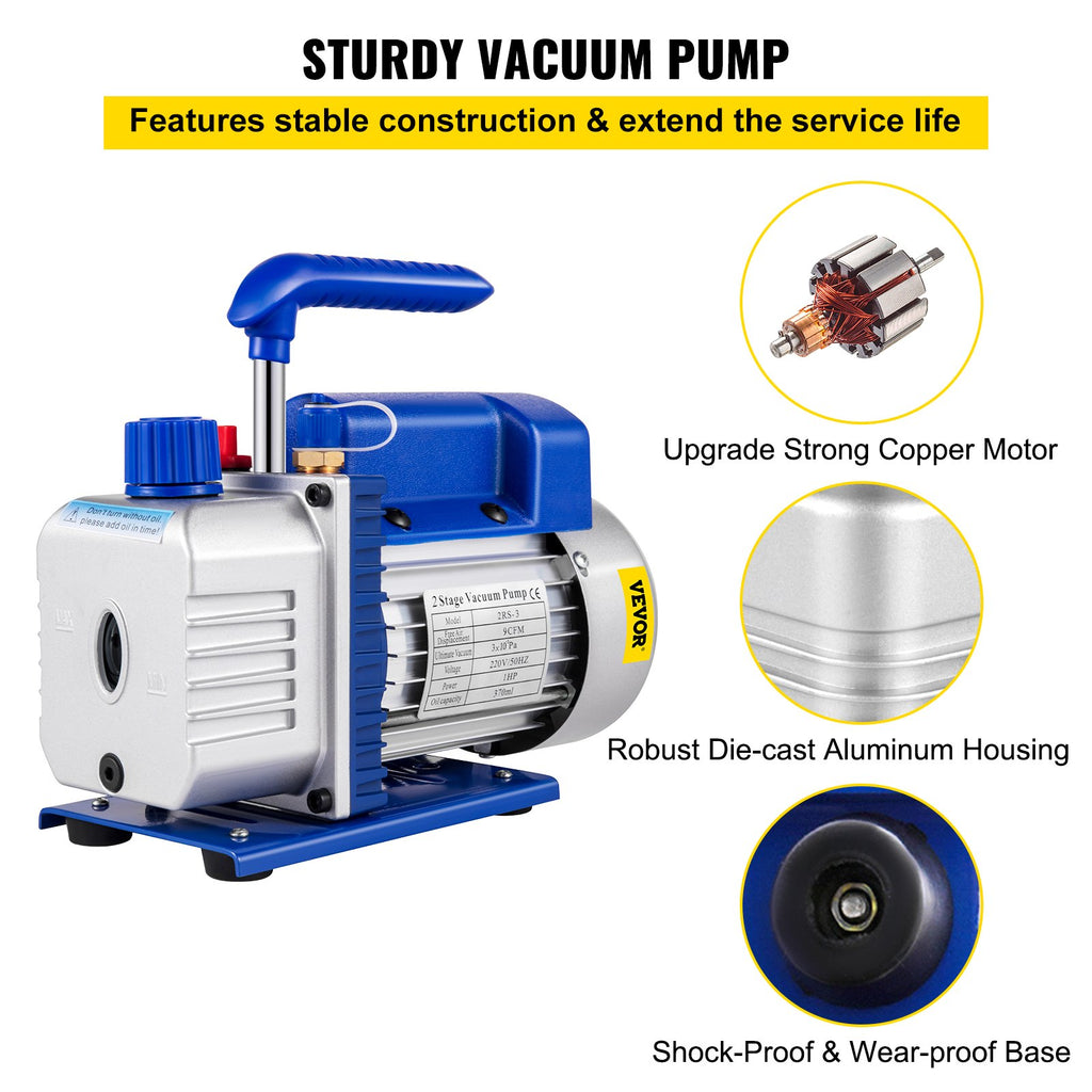 Vakuuminis siurblys VEVOR 9 CFM, 1 AG