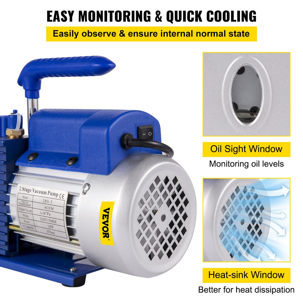 Vakuuminis siurblys VEVOR 9 CFM, 1 AG