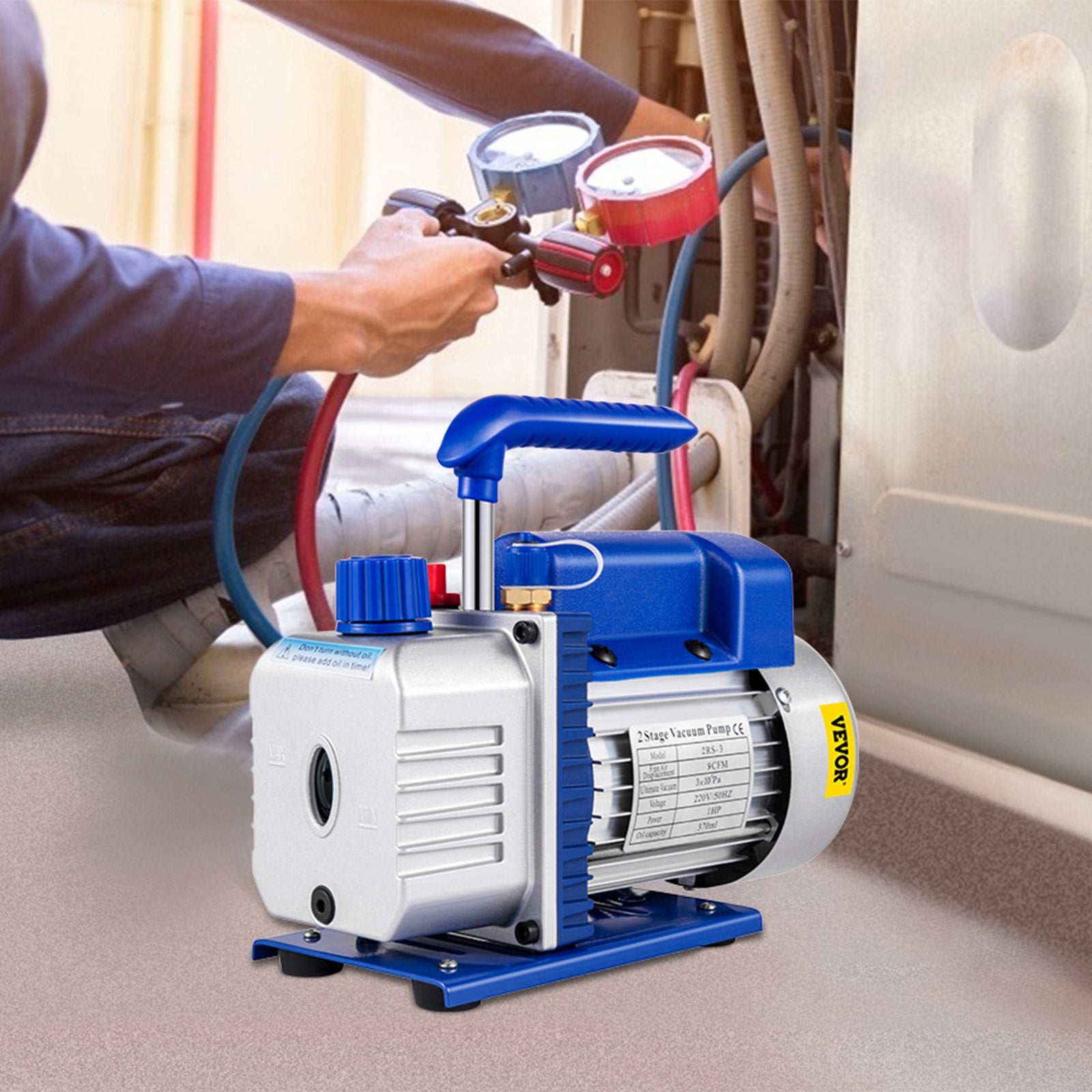 Vakuuminis siurblys VEVOR 9 CFM, 1 AG