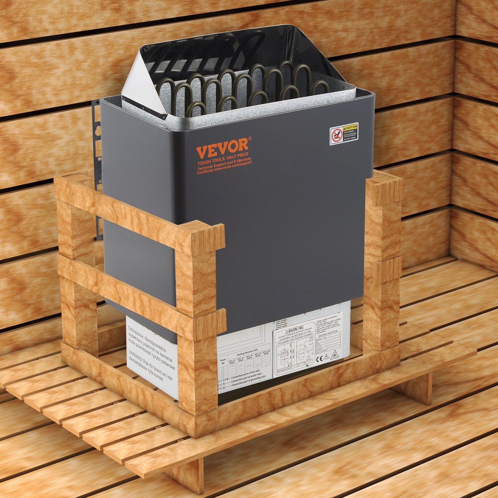 Elektrinė pirties krosnelė VEVOR VV-SH-9KWW, 9 kW
