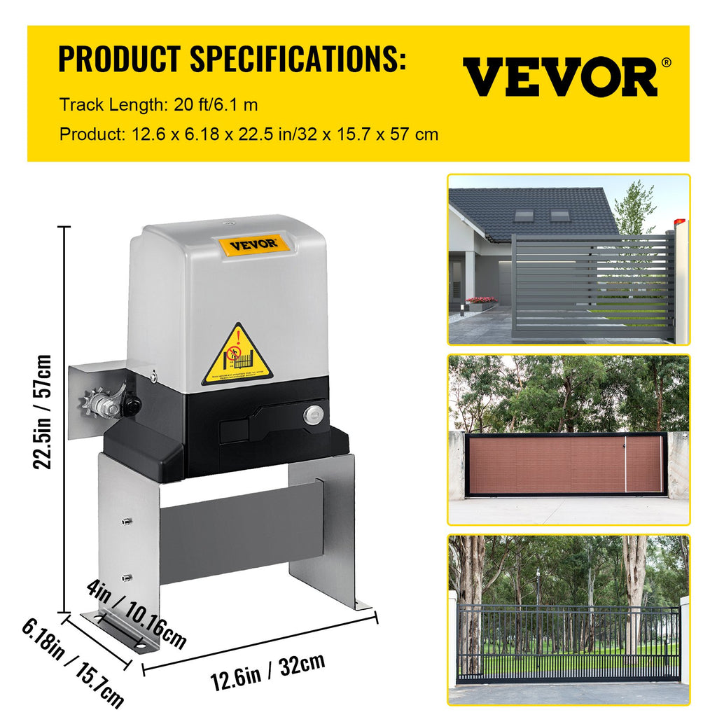 Stumdomų vartų pavara VEVOR SGO-0069, 817 kg