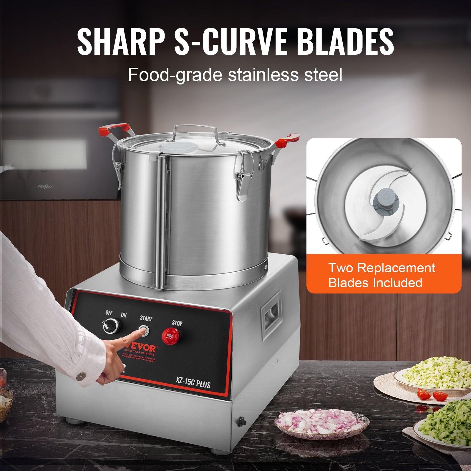 Maisto smulkintuvas VEVOR XZ-15C, 1400 W