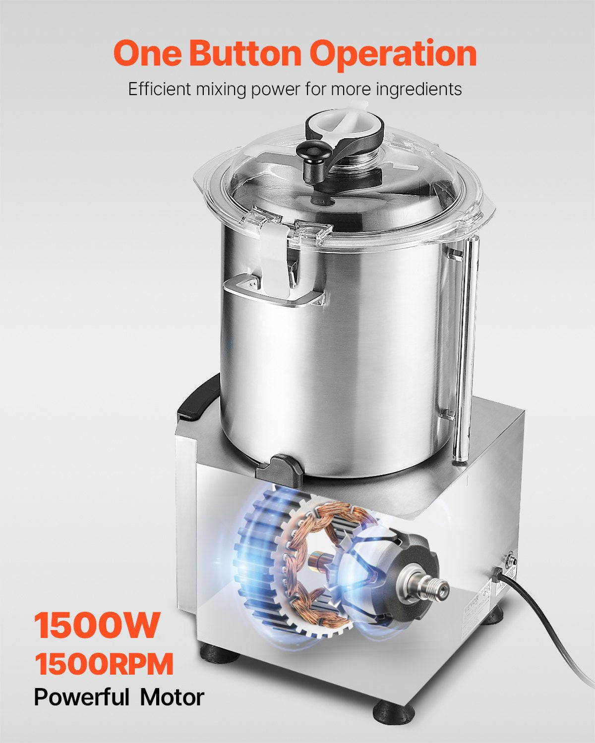 Maisto smulkintuvas VEVOR FC-18V1, 18 l