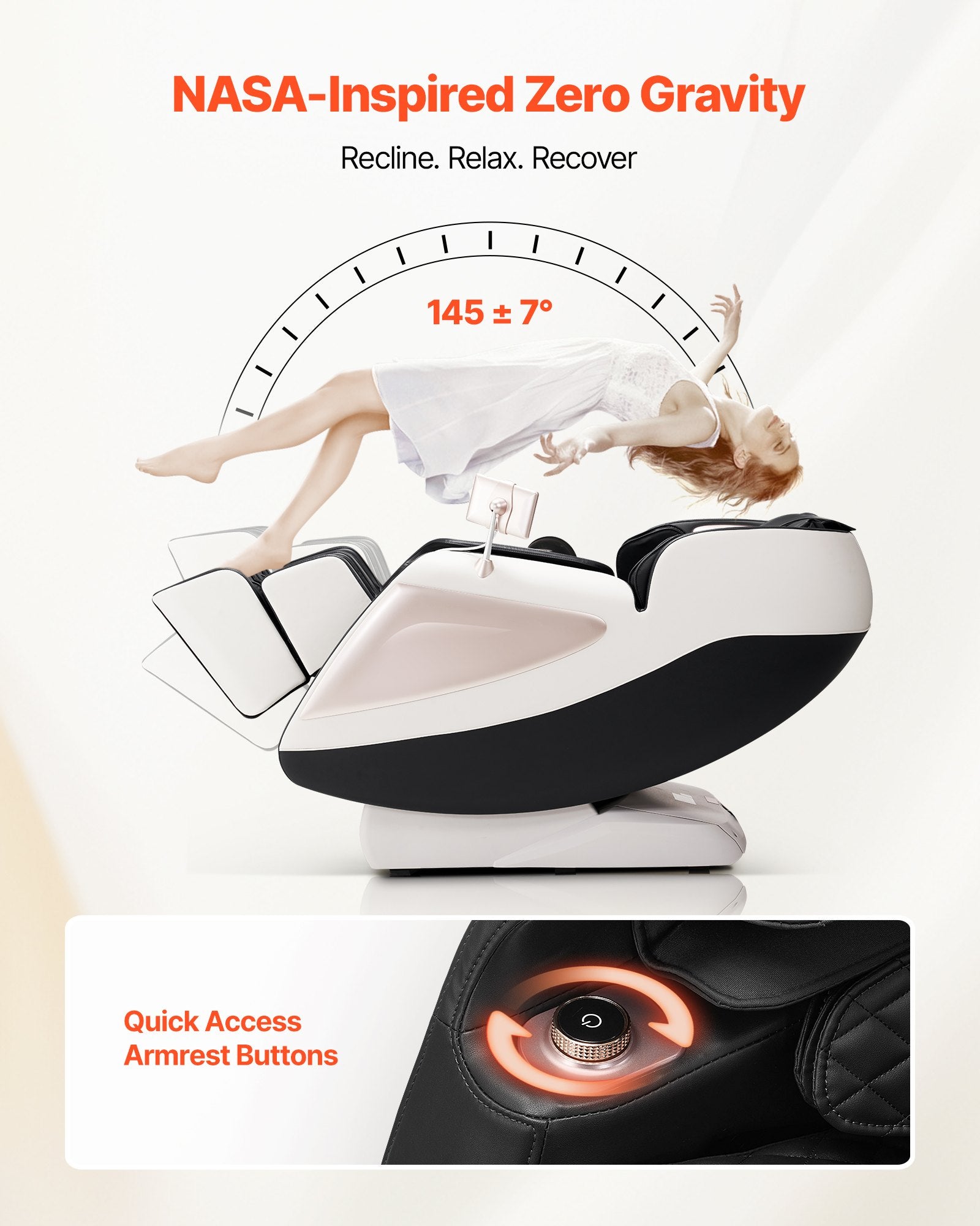 Masažinė kėdė VEVOR BH-6208, 3D Zero Gravity funkcija