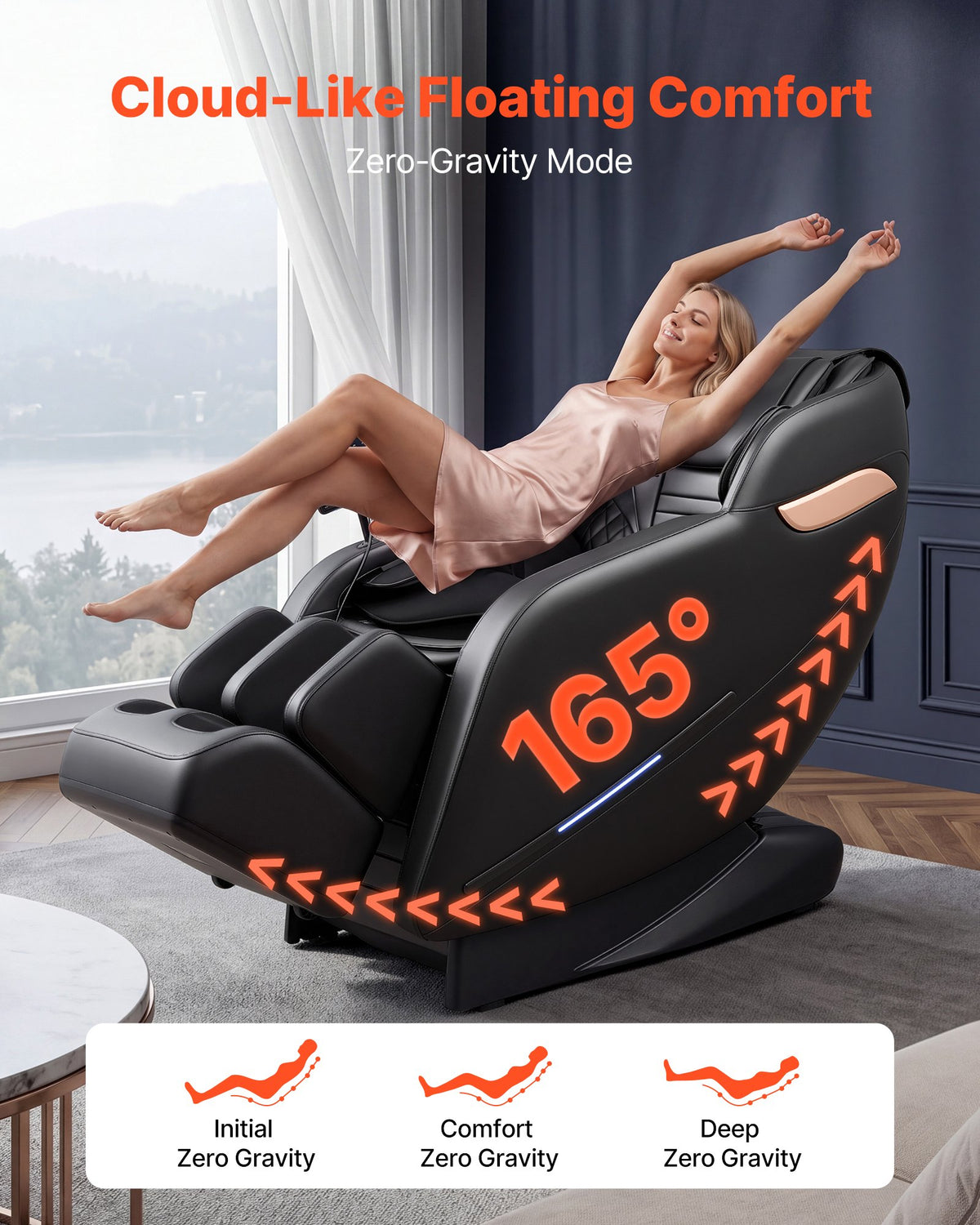 Masažinė kėdė VEVOR A6A35A, 3D Zero-Gravity funkcija