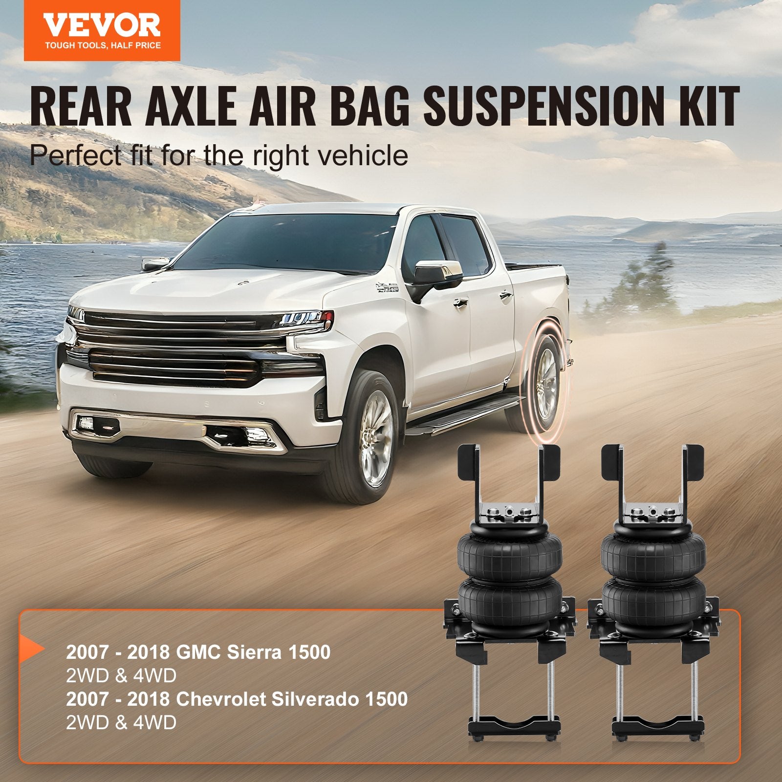 Pneumatinės pakabos komplektas VEVOR Chevrolet Silverado / GMC Sierra 1500, 2268 kg apkrova