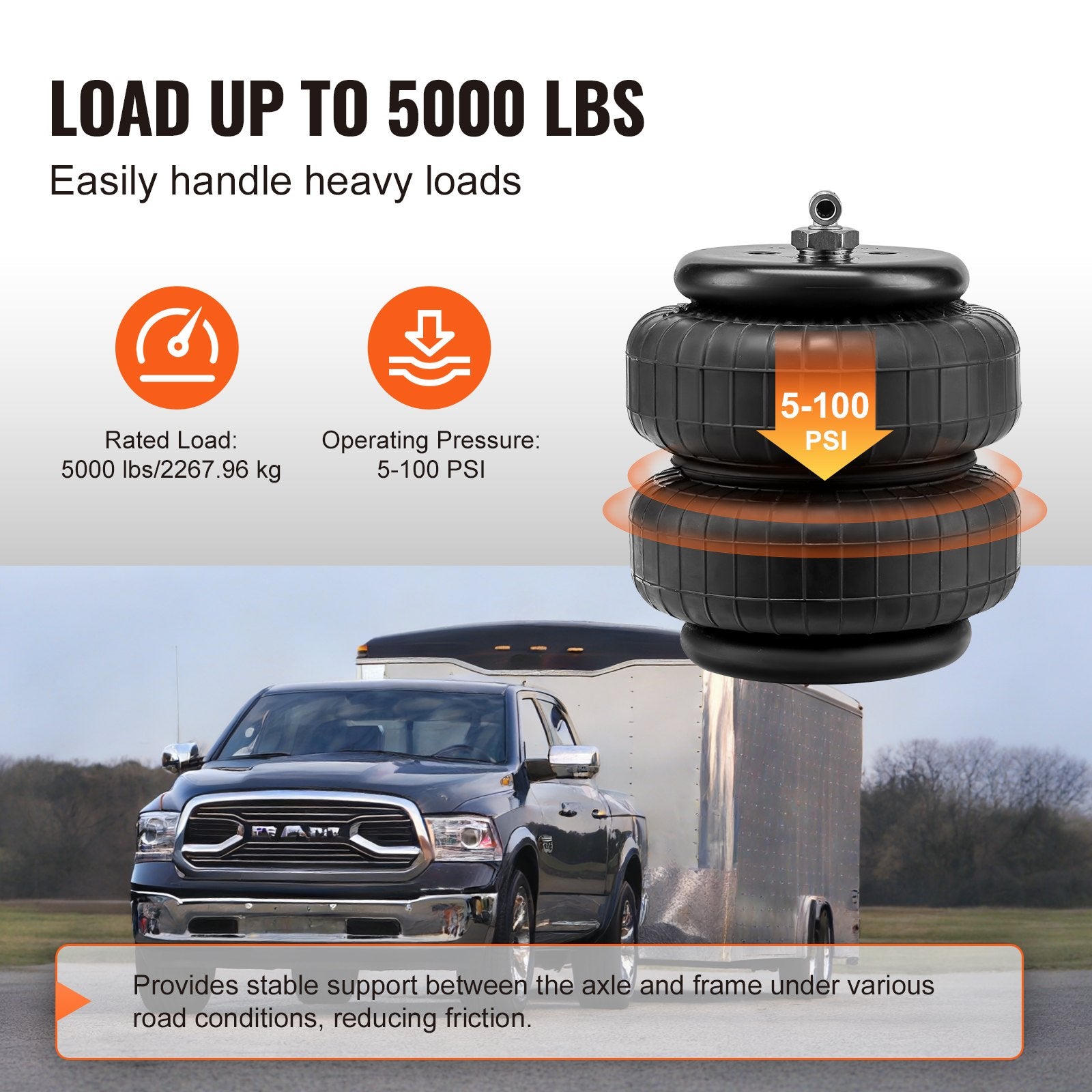Pneumatinės pakabos komplektas VEVOR Ford F250/F350, 2268 kg keliamoji galia