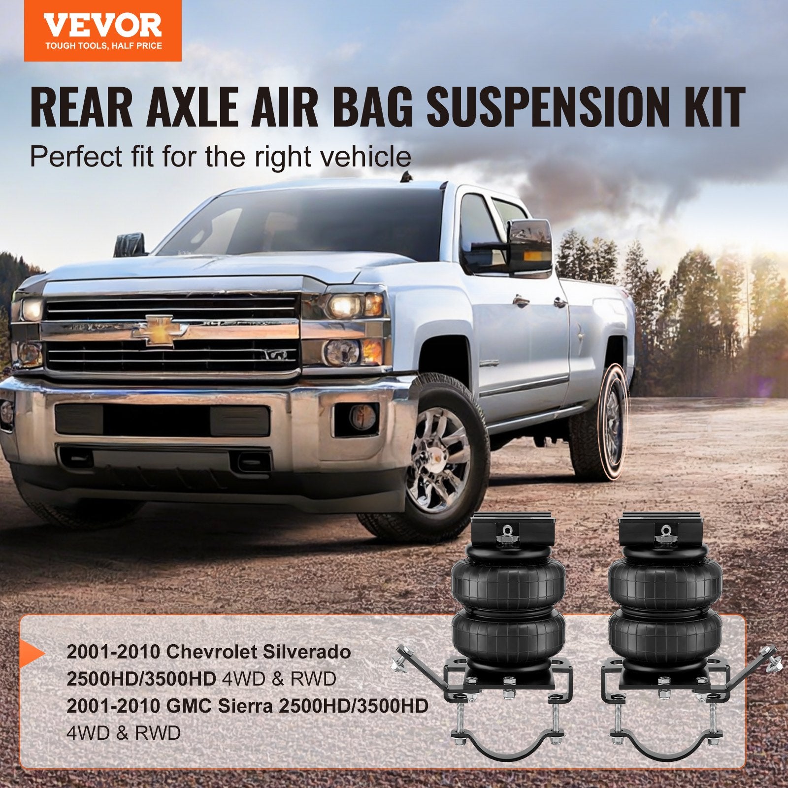 Pneumatinė pakaba VEVOR Chevrolet Silverado / GMC Sierra 2500/3500HD, 2268 kg