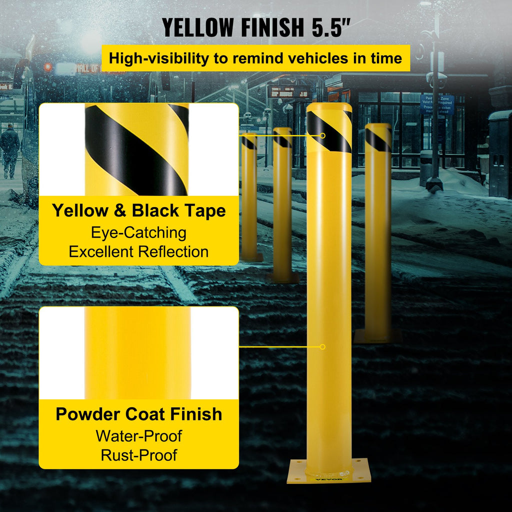 Apsauginis stulpelis VEVOR Safety Bollard 42x5.5, 107 cm aukščio