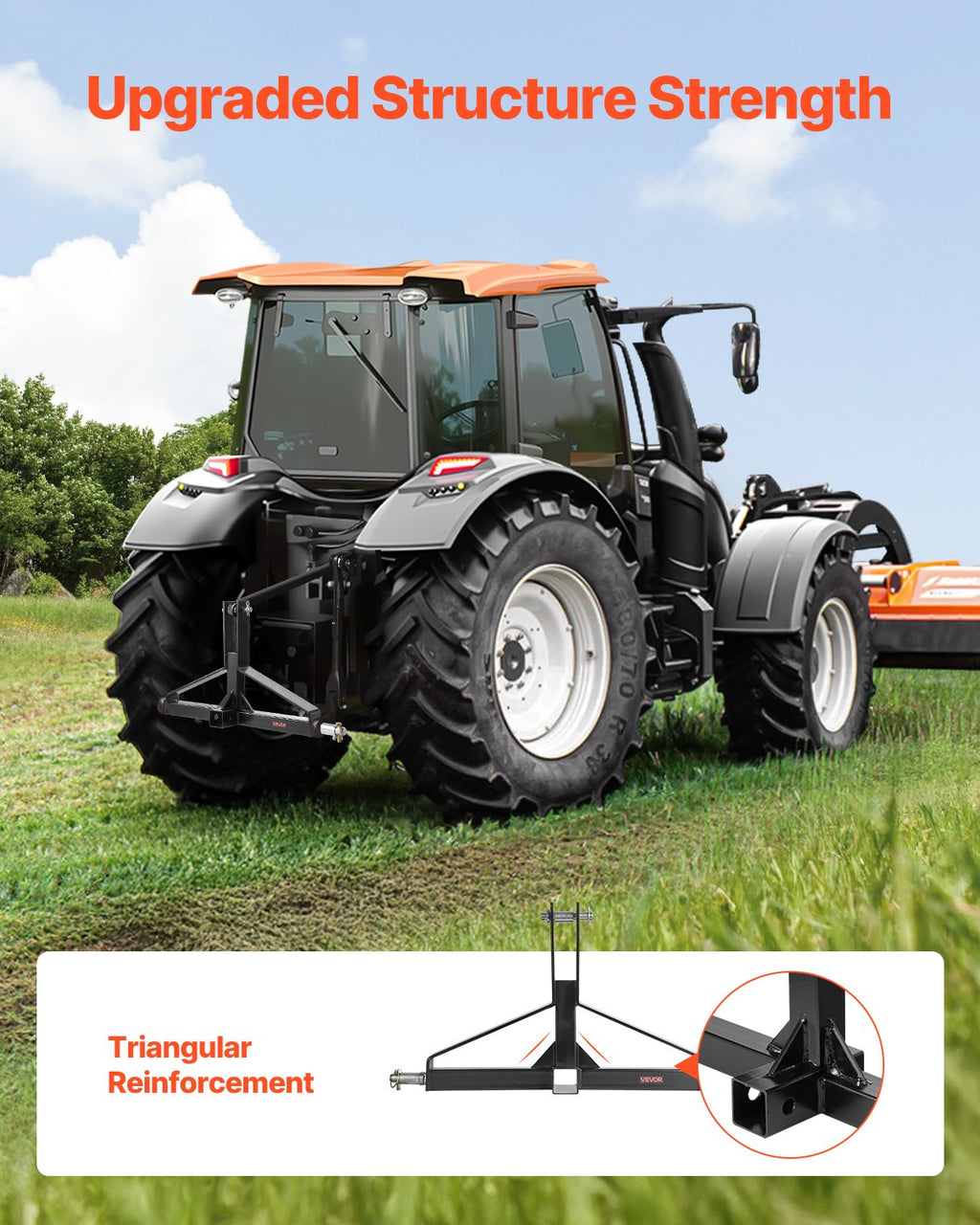 3 taškų traktoriaus prikabinimo jungtis VEVOR S-05, 1360 kg apkrova