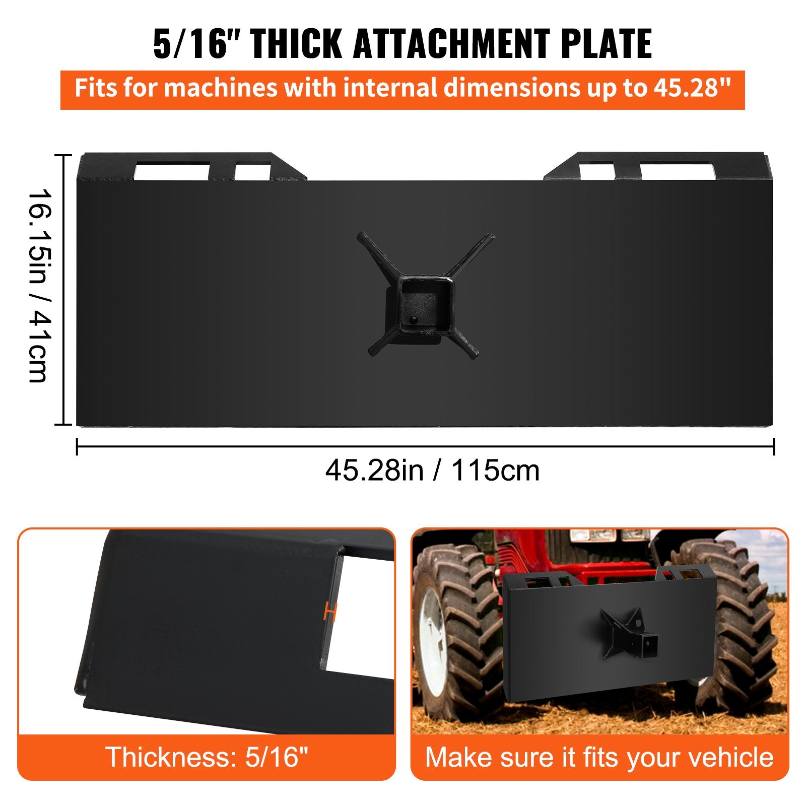 Greito jungimo tvirtinimo plokštė VEVOR Thick Mount Plate, 1/4" storio
