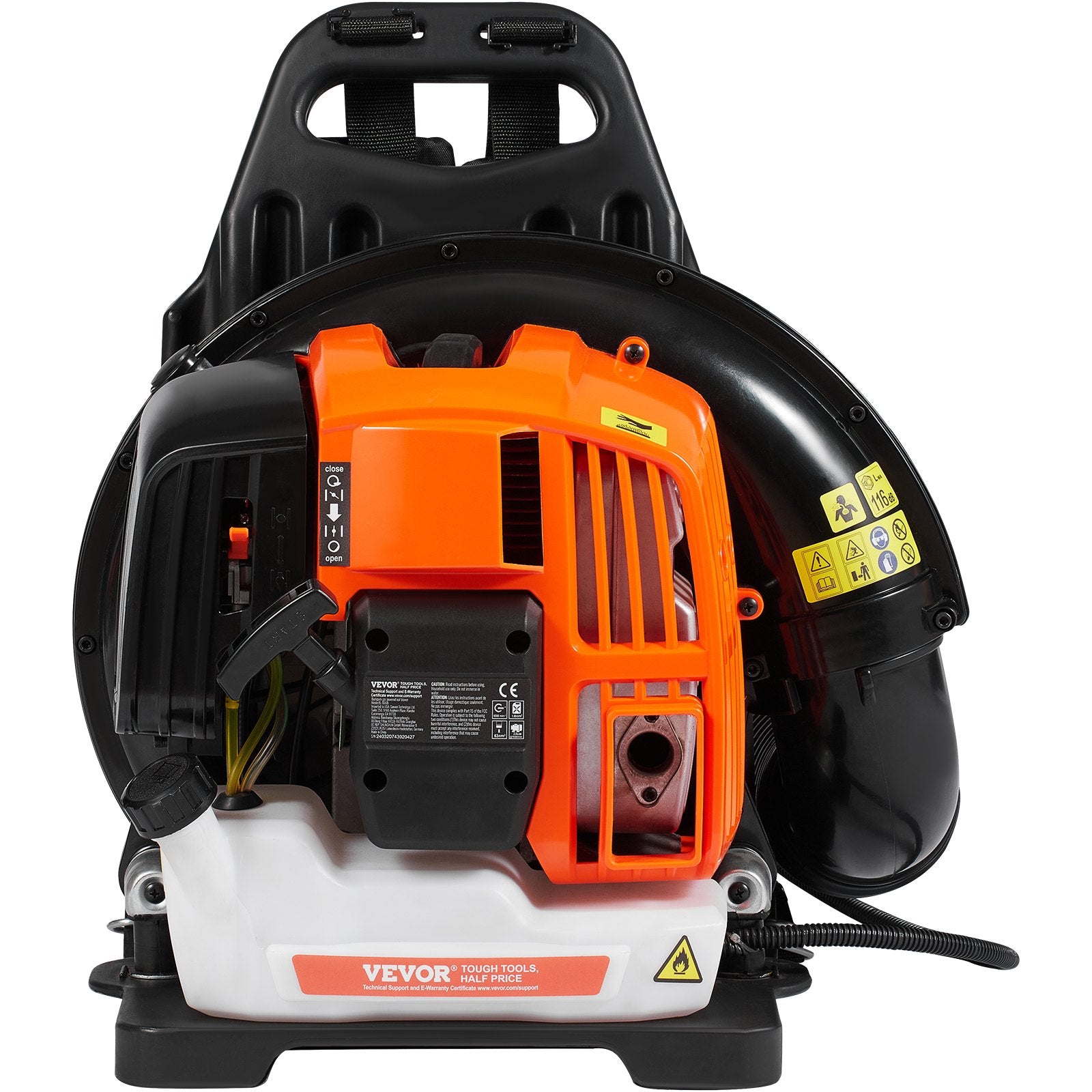 Ant nugaros nešiojamas lapų pūstuvas VEVOR BL-5201, 52 cm³