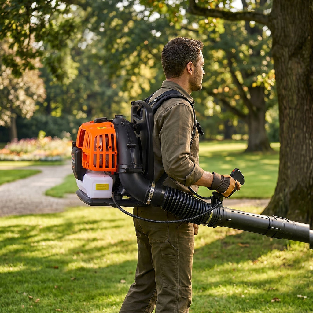 Ant nugaros nešiojamas lapų pūstuvas VEVOR BL-4301, 43 cm³