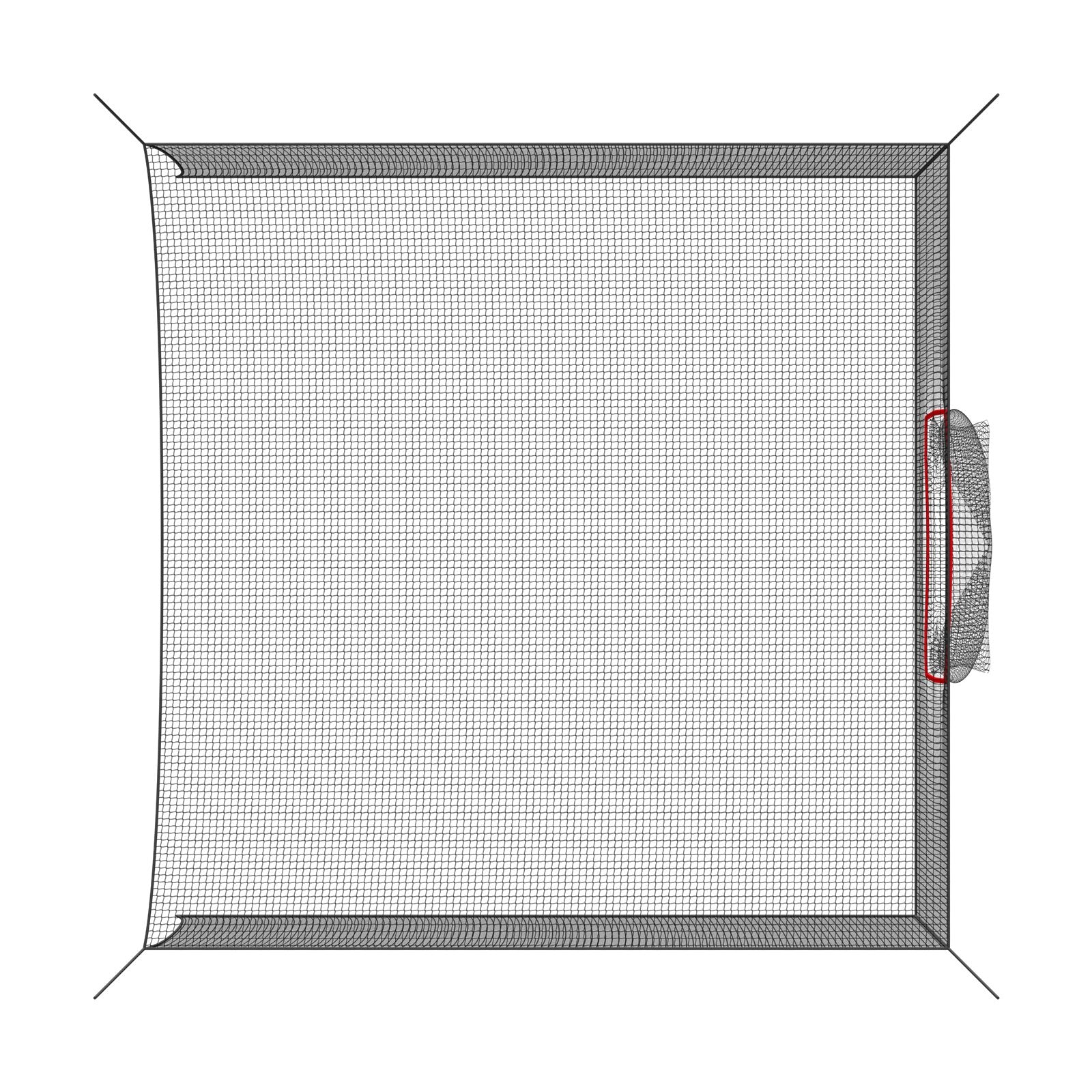 Golfo treniruočių tinklas VEVOR BC006, 3050 x 3050 x 3050 mm