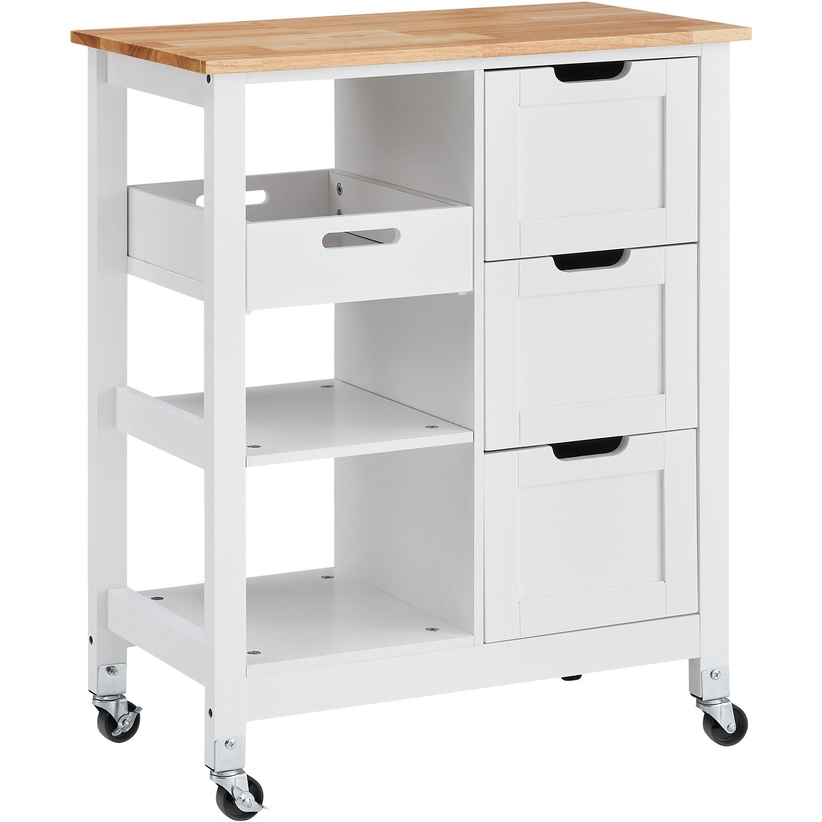 Virtuvės salelė-vežimėlis VEVOR SR241001, 67 cm pločio