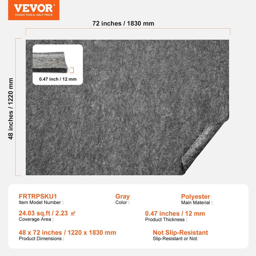 Neslystantis kilimo paklotas VEVOR FRTRPSKU1, 122x183 cm