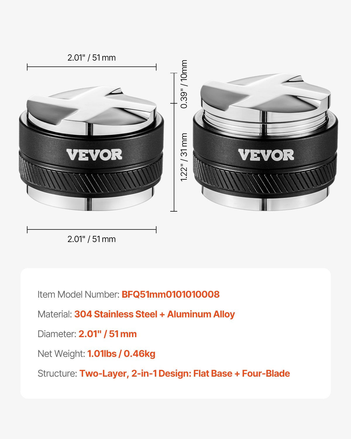 Kavos paskirstytojas VEVOR BFQ51mm0101010008, 51 mm
