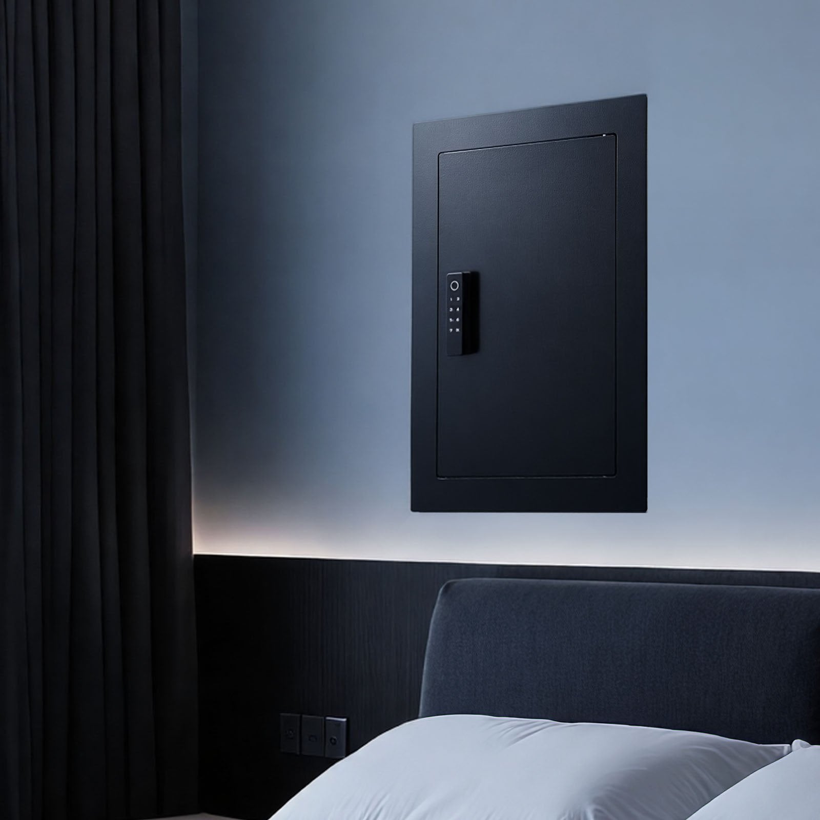 Sieninis seifas VEVOR SS-QR620ZW, su biometrine spyna