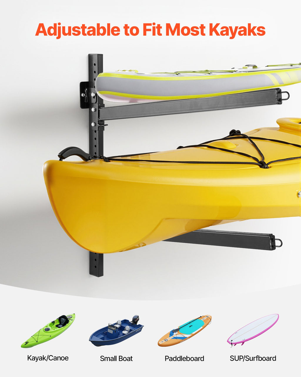 Baidarių laikiklis VEVOR JHKYW-002, 90,7 kg keliamoji galia