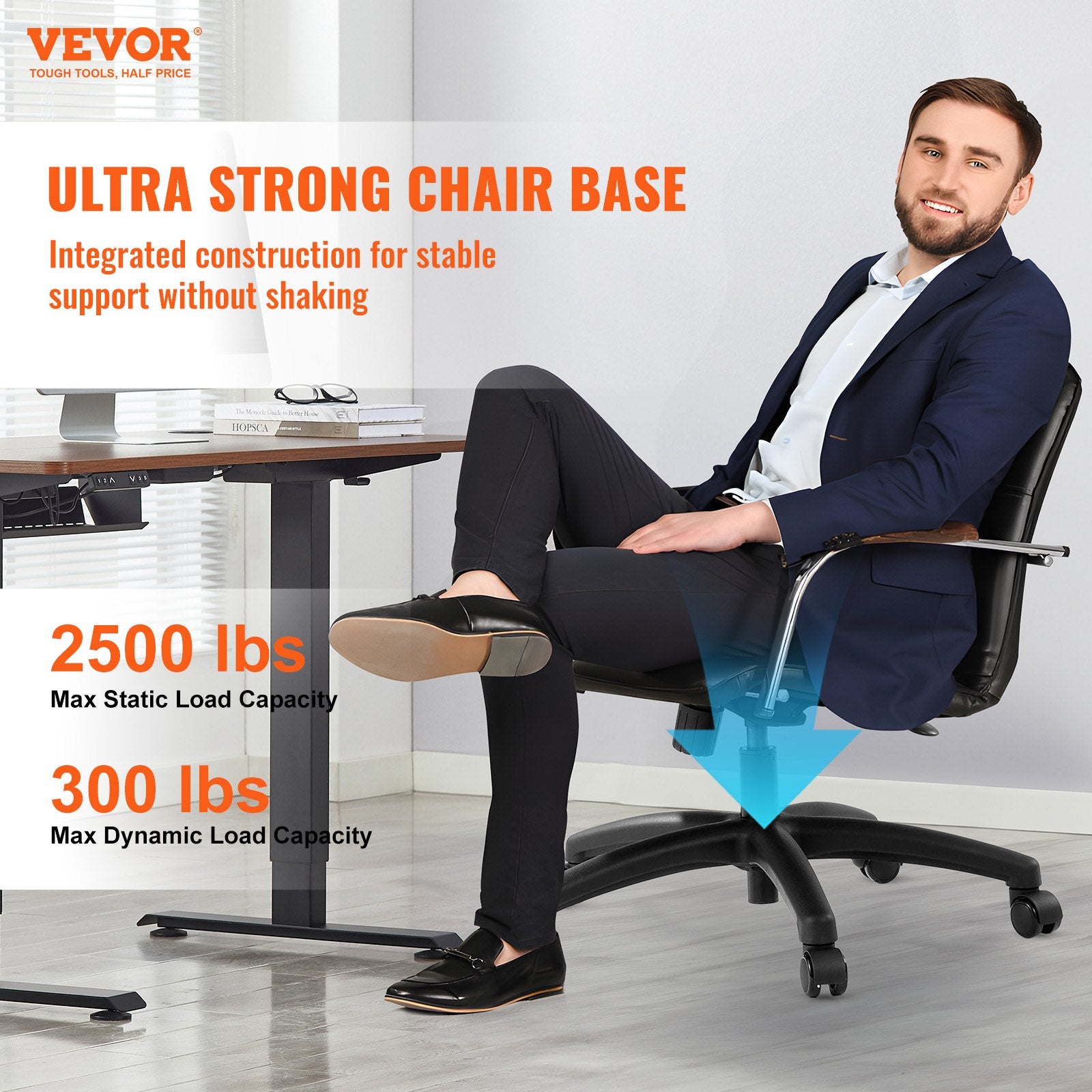 Biuro kėdės pagrindas VEVOR YS-08, 1134 kg keliamoji galia