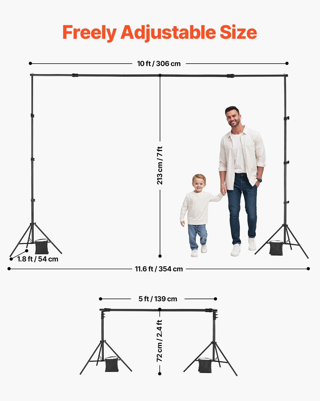 Fono laikiklis VEVOR BJJ-0710, 213 x 300 cm