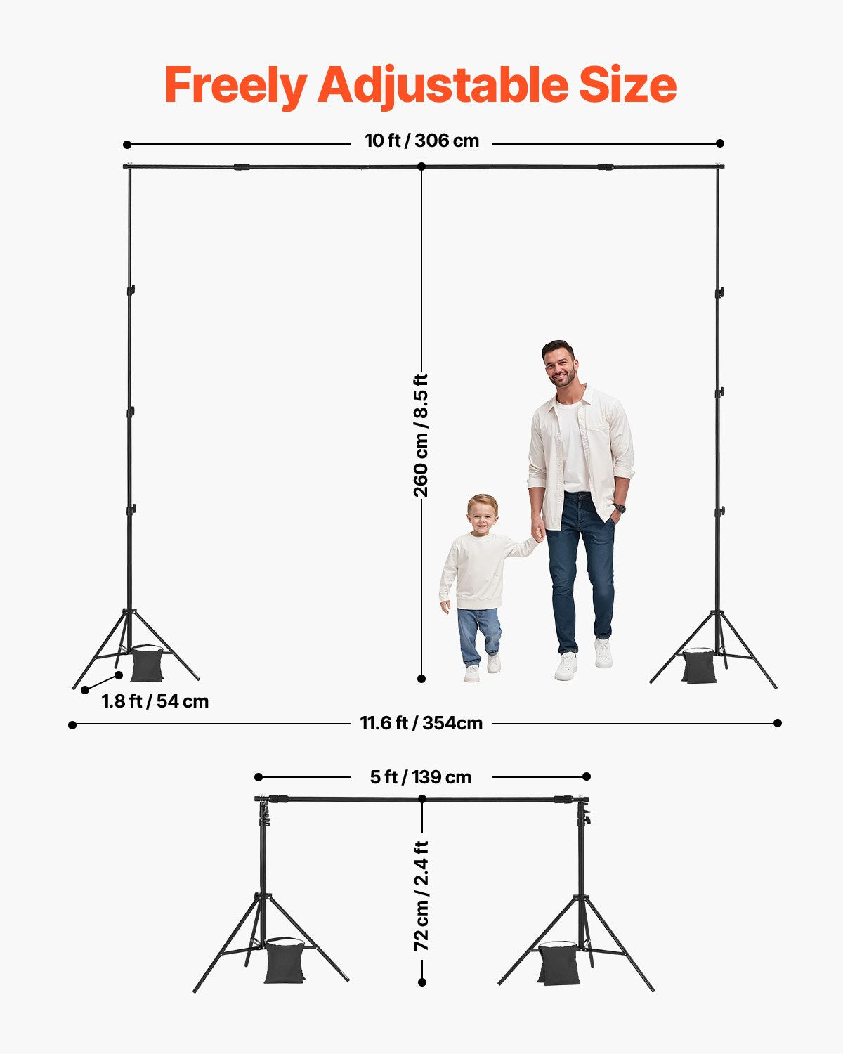 Fono laikiklis VEVOR BJJ-8510, 260 x 300 cm