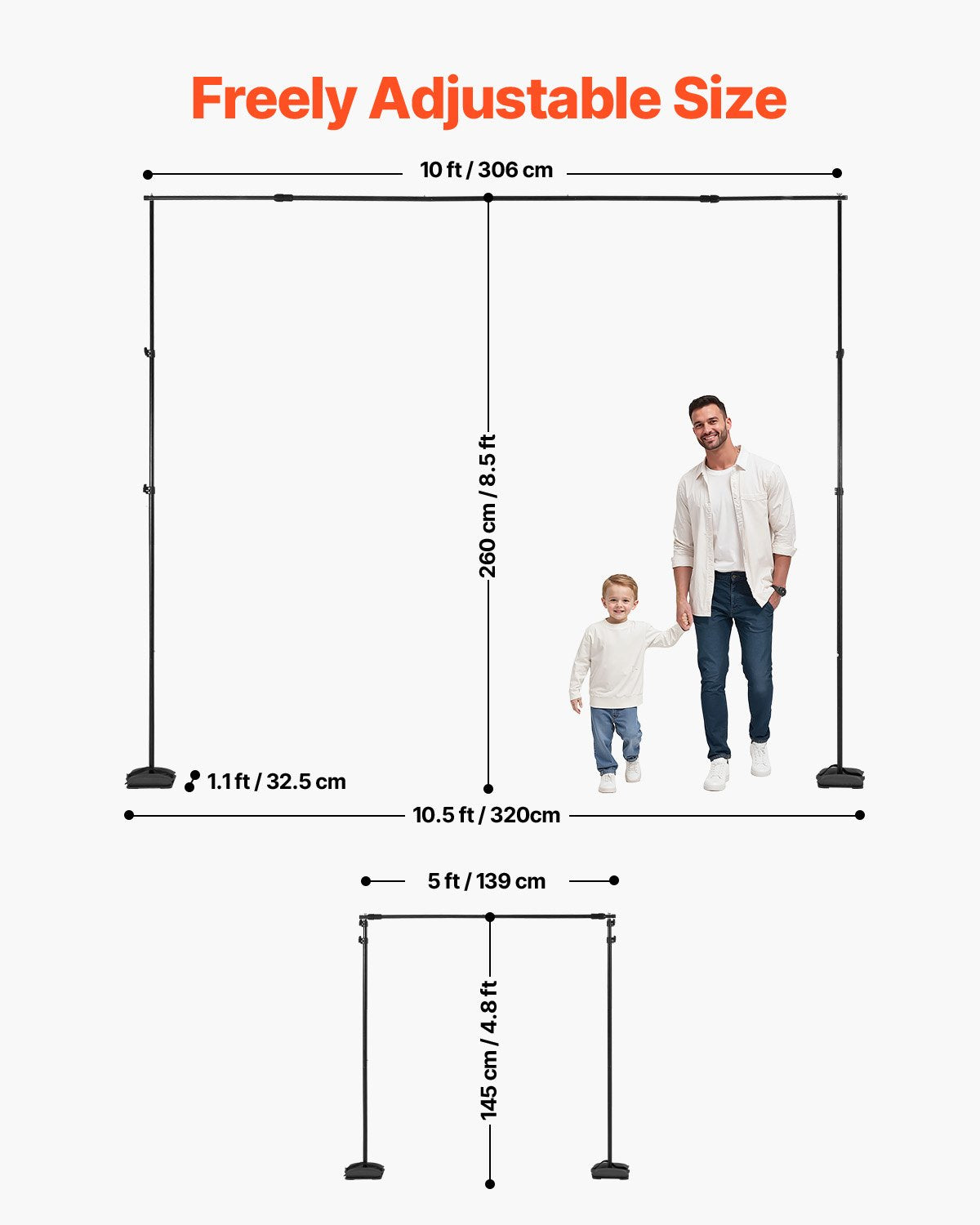 Fono laikiklis VEVOR BJJ-TB8510, 260 x 300 cm