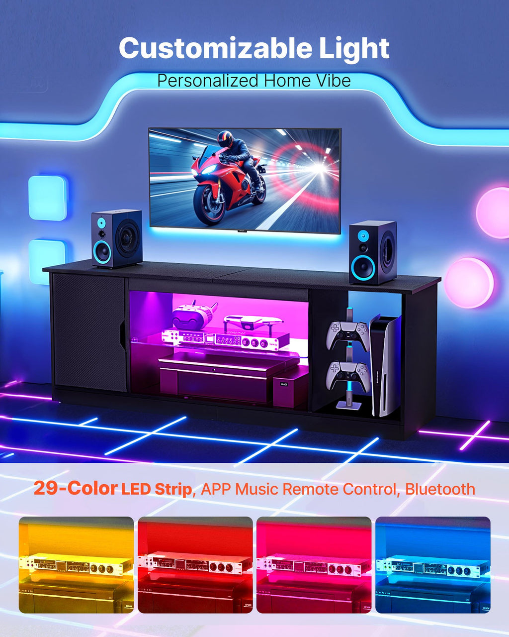 TV staliukas VEVOR C250037D-01, iki 65 colių televizoriams