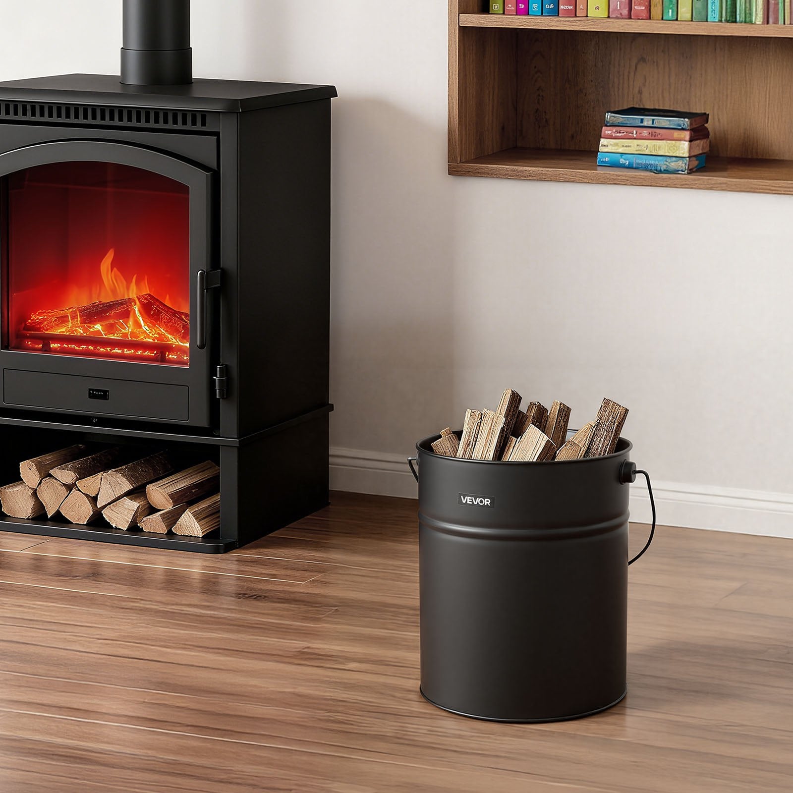 Pelenų kibiras VEVOR A01566BK, 15 l talpos