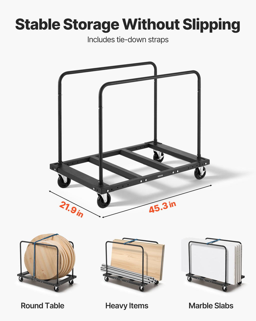 Gipso kartono plokščių vežimėlis VEVOR DT01, 816 kg keliamoji galia