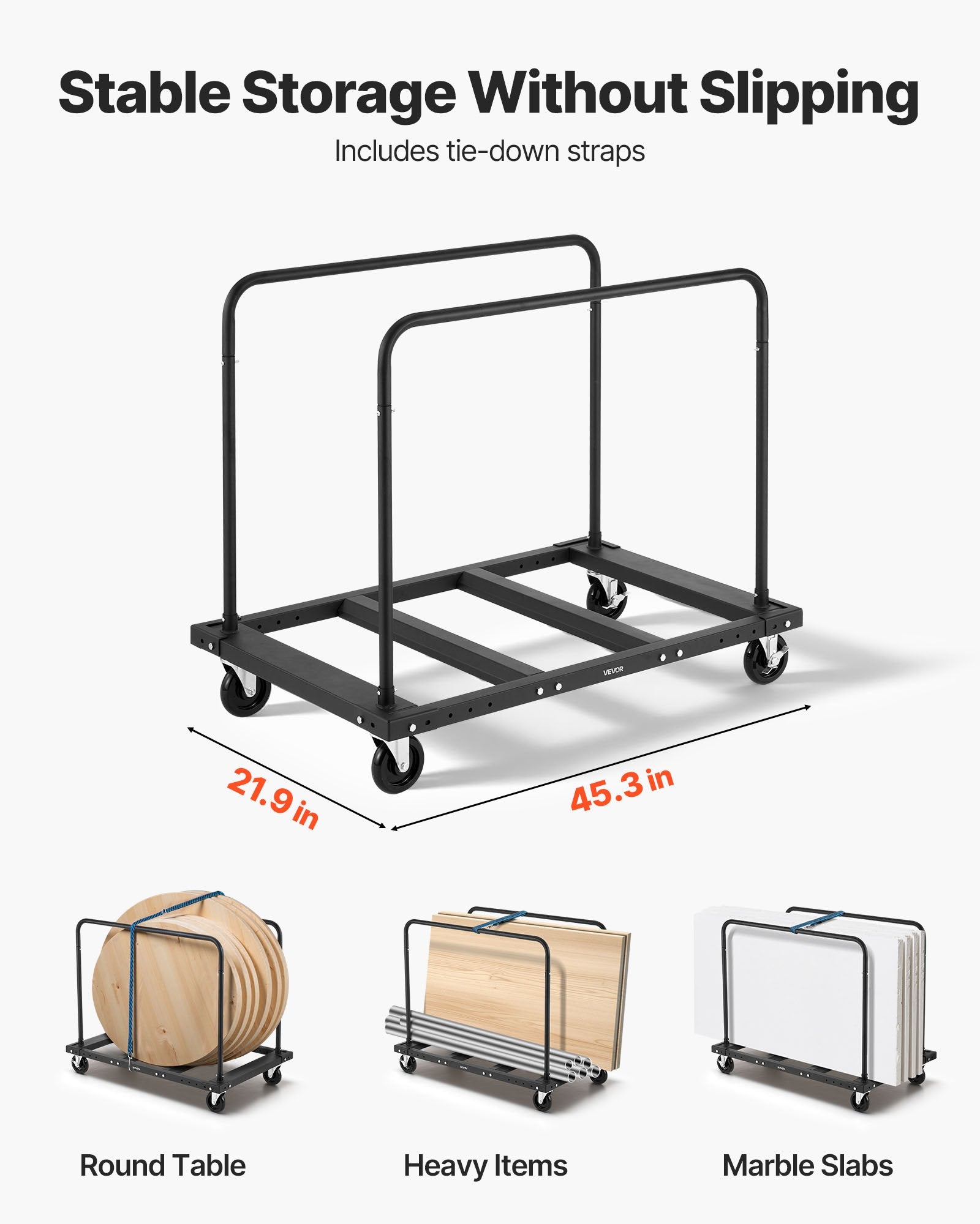 Gipso kartono plokščių vežimėlis VEVOR DT01, 816 kg keliamoji galia