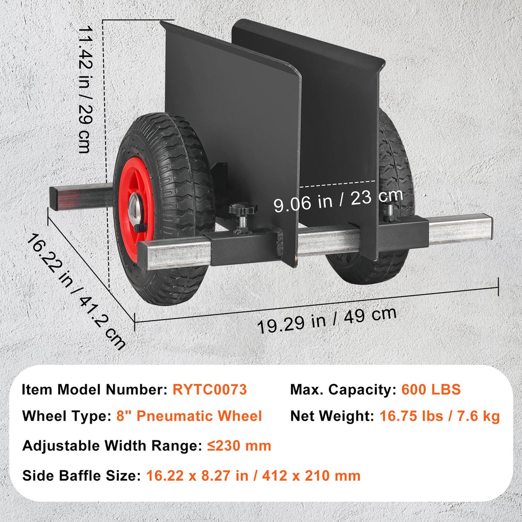 Plokščių transportavimo vežimėlis VEVOR RYTC0073, 272 kg keliamoji galia