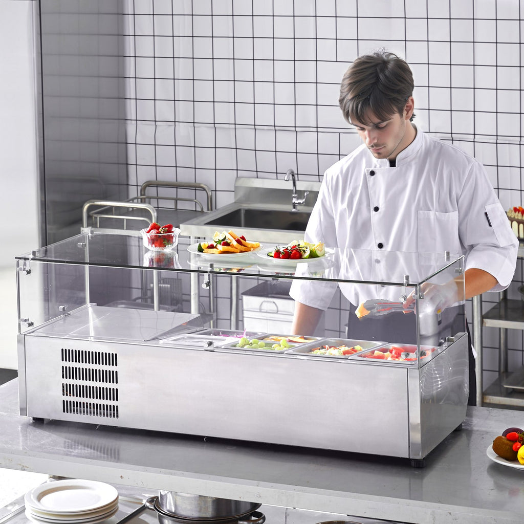 Šaldoma ingredientų vitrina VEVOR D48TW, 140 W