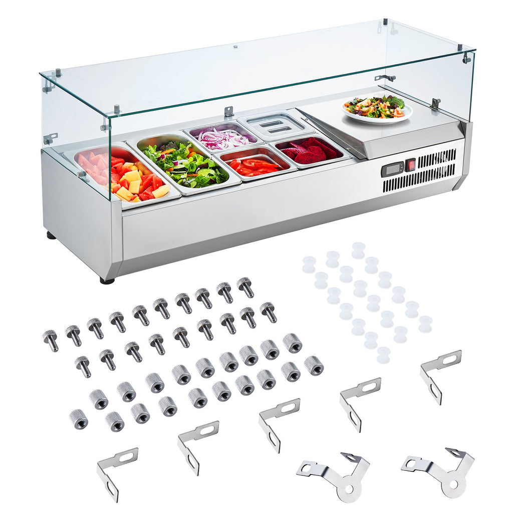 Šaldoma ingredientų vitrina VEVOR D48TW, 140 W
