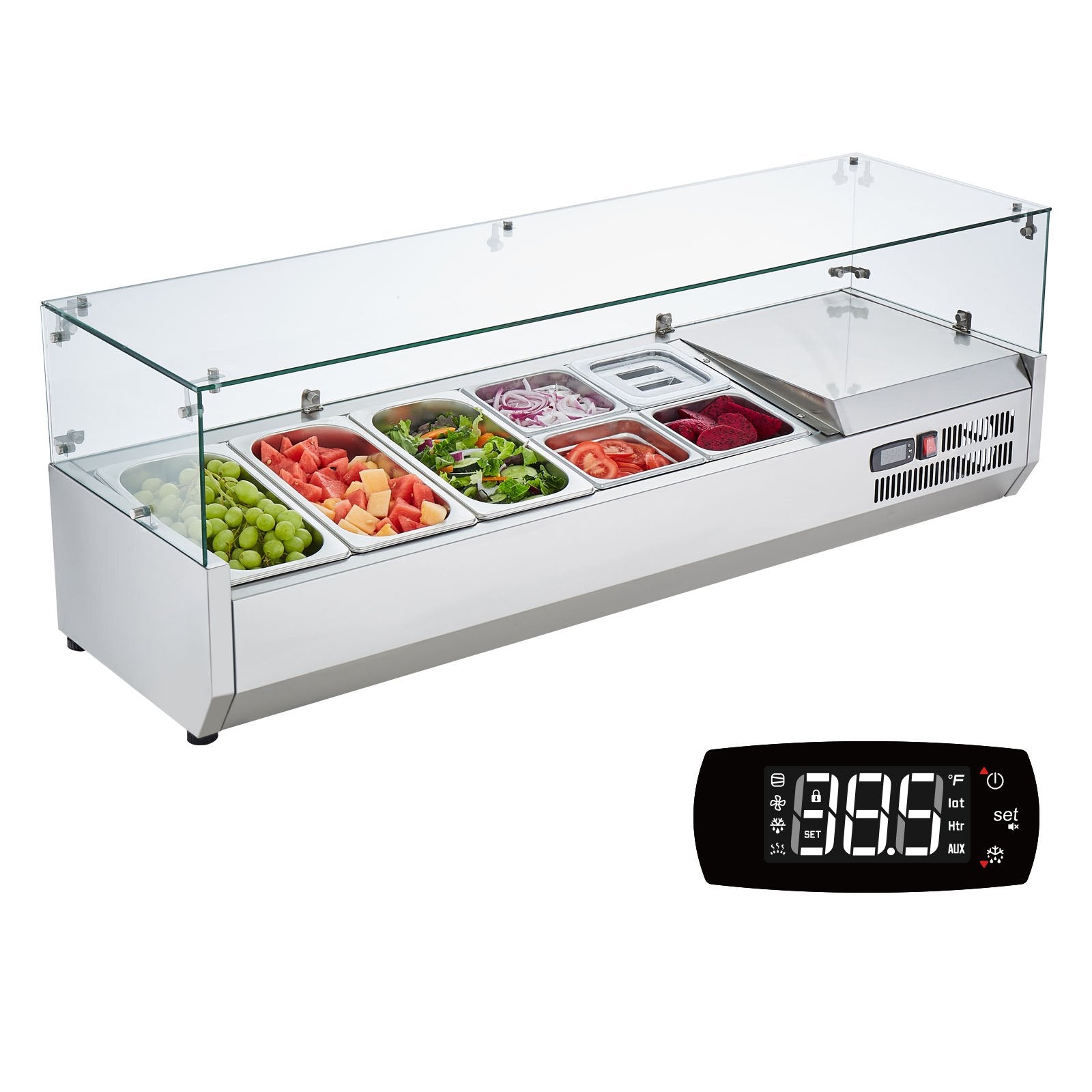 Šaldoma ingredientų vitrina VEVOR D55TW, 150 W