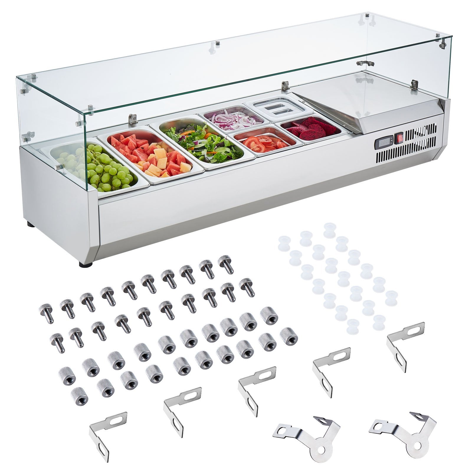 Šaldoma ingredientų vitrina VEVOR D55TW, 150 W
