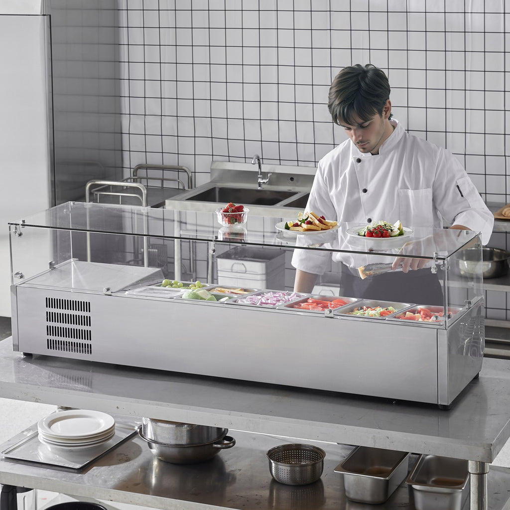 Šaldoma ingredientų vitrina VEVOR D60TW, 155 W