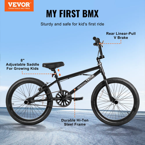 BMX dviratis VEVOR SS24004, 20 colių ratai