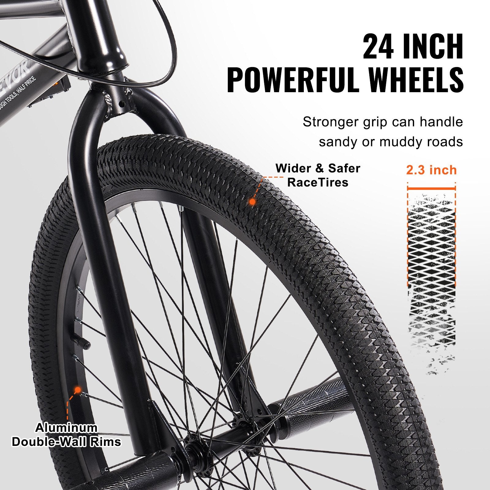 BMX dviratis VEVOR SS24002, 24 colių ratai